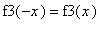 f3(-x) = f3(x)